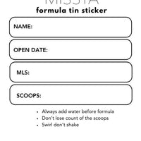 Formula Tin Stickers - Missta