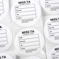 Formula Tin Stickers - Missta