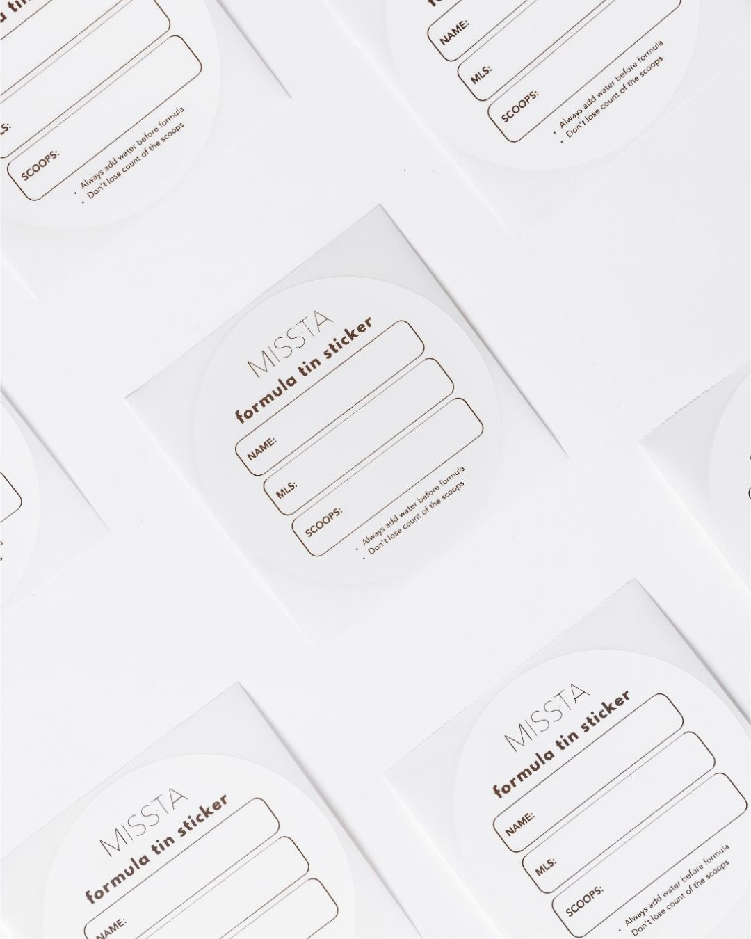 Formula Tin Stickers - Missta